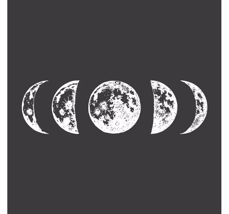Onderzetters lunar fases illustratie - TenStickers