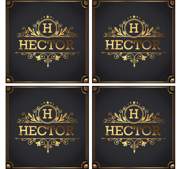 Gepersonaliseerde onderzetters Elegantie - TenStickers