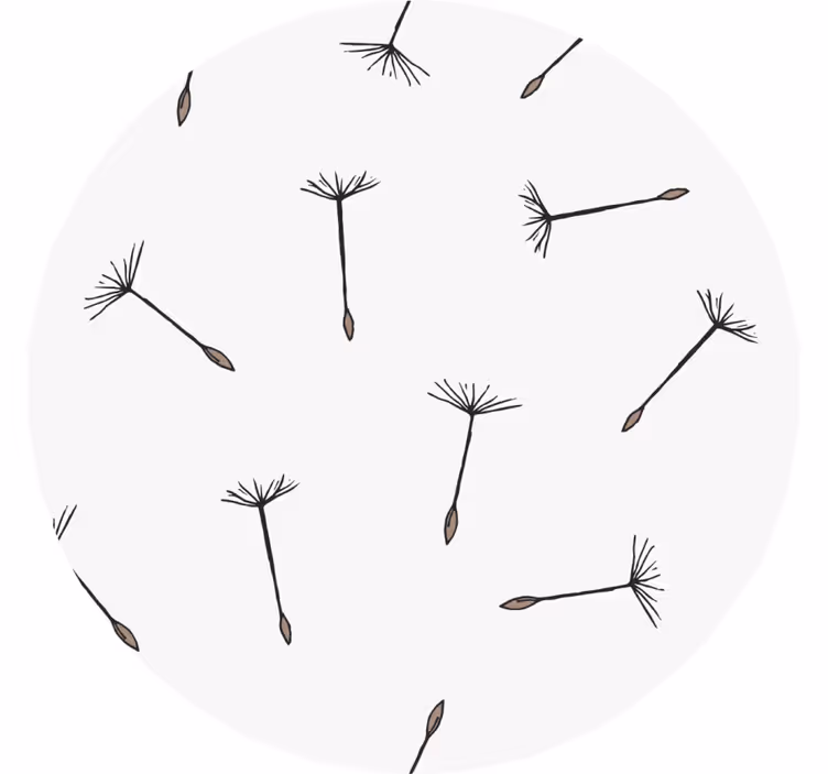 Onderzetters delicaat zaadpatroon - TenStickers