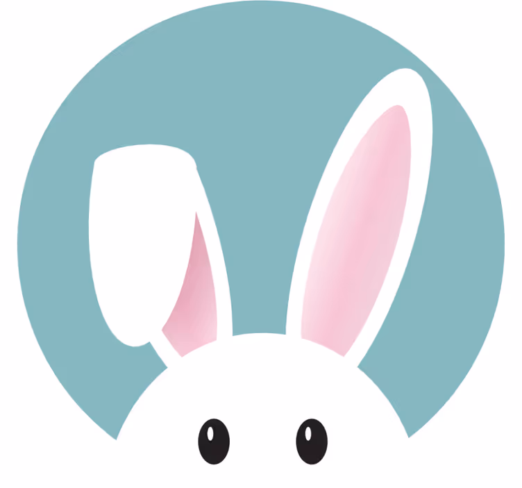 Enge onderzetters schattig konijnenhoofd - TenStickers