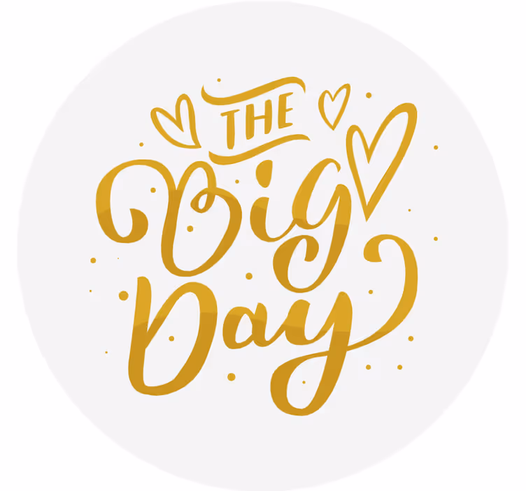 Onderzetters bruiloft elegante viering typografie - TenStickers