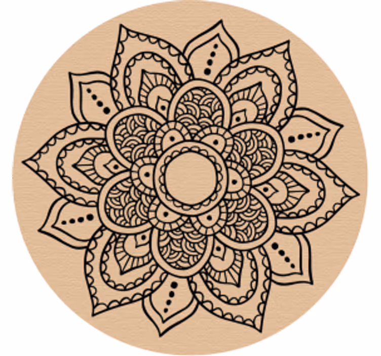 Onderzetters met intricate floral component - TenStickers