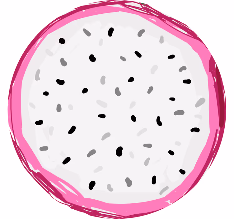 Enge onderzetters kleurrijke drakenfruitplak - TenStickers