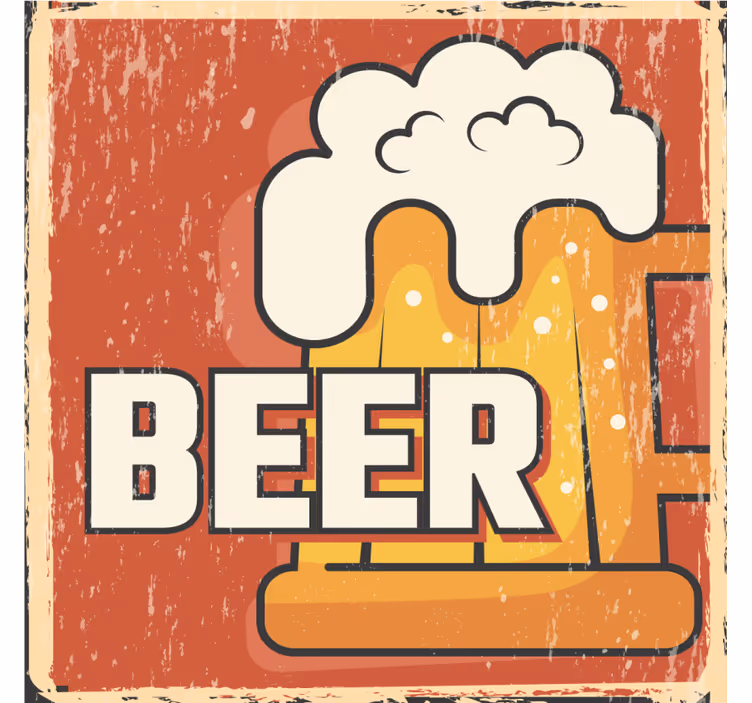 Bier onderzetters met bierpul afbeelding - TenStickers
