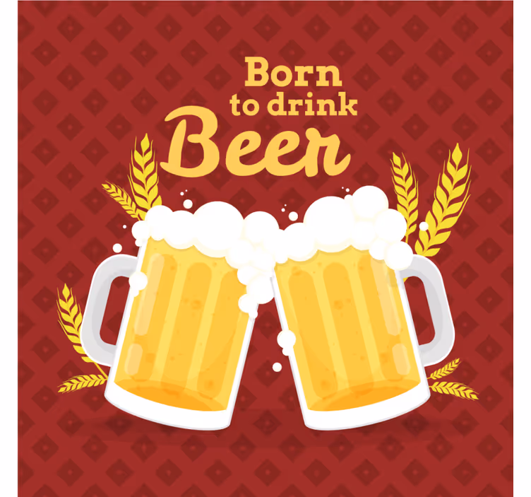 Bier onderzetters proost met bieren - TenStickers