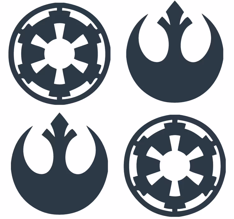 Moderne onderzetters symbolische emblemen collectie - TenStickers