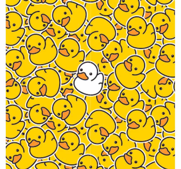 Enge onderzetters met een speels eendjespatroon - TenStickers