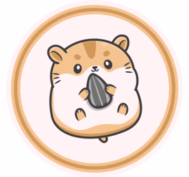 Enge onderzetters schattige hamster met zaad - TenStickers
