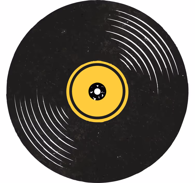 Enge onderzetters vinylplaat kunstwerk - TenStickers