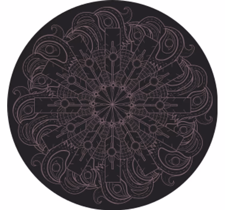 Onderzetters met ingewikkeld mandala patroon - TenStickers