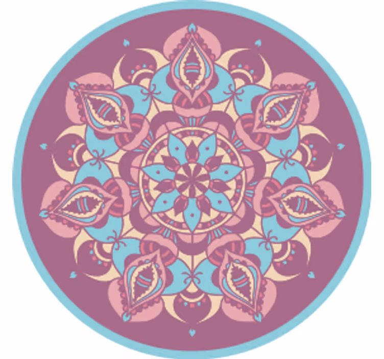 Moderne onderzetters complex bloemig mandala arrangement - TenStickers