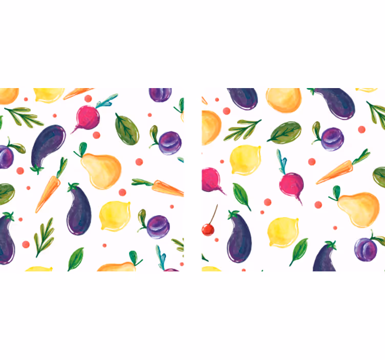 Moderne onderzetters kleurvol fruitpatroon - TenStickers