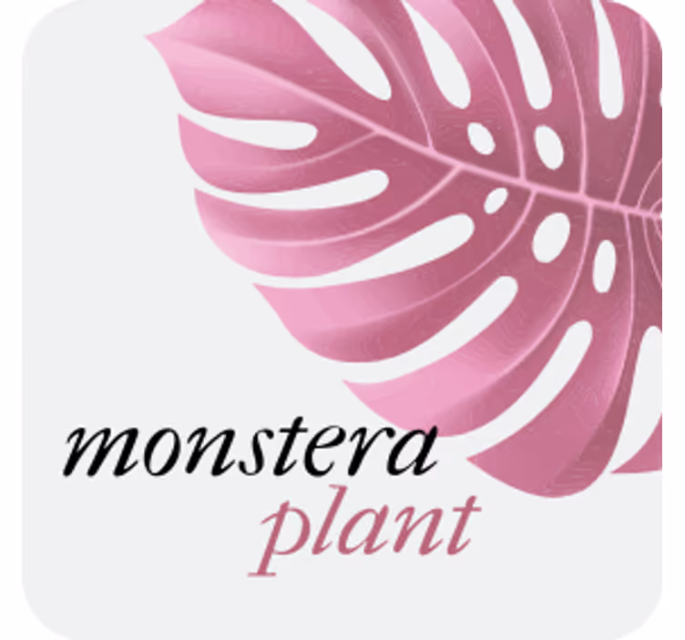 Gepersonaliseerde onderzetters monstera blad accent - TenStickers