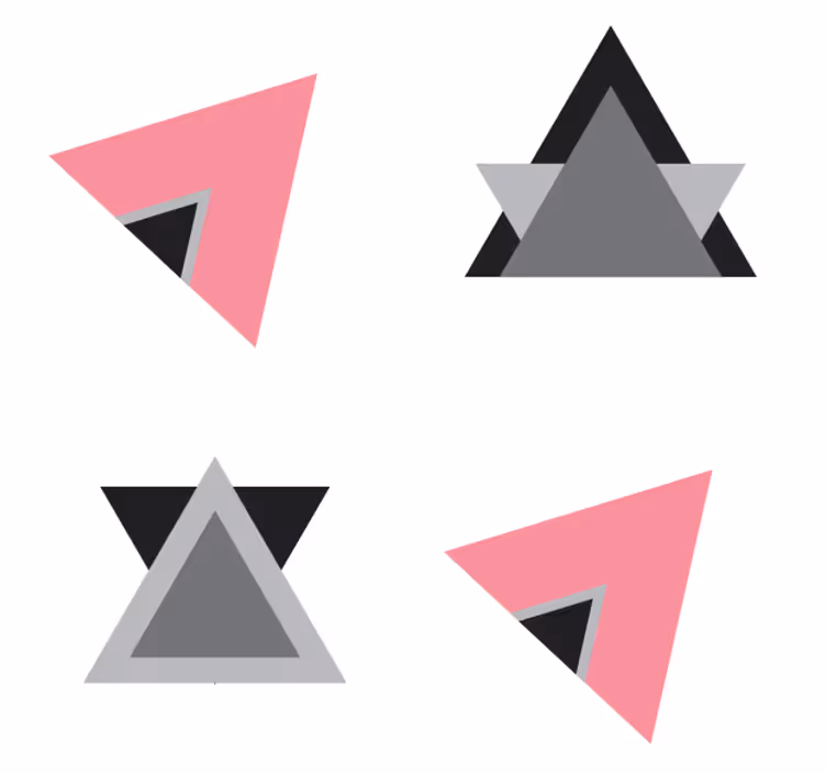 Onderzetters geometrische vormen laagjes - TenStickers