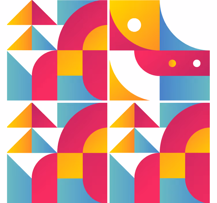 Onderzetters geometrische vormen patronen - TenStickers