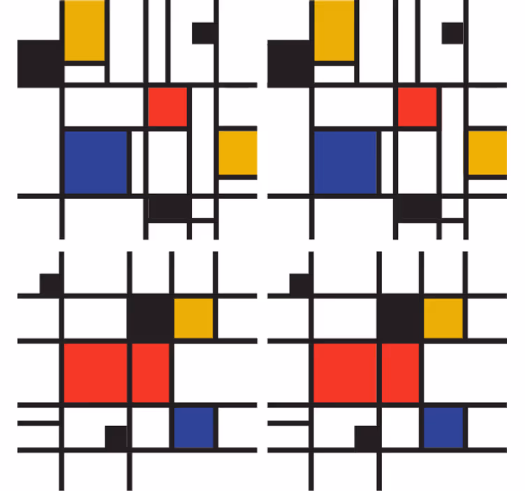 Moderne onderzetters geometrische patroonblokken - TenStickers