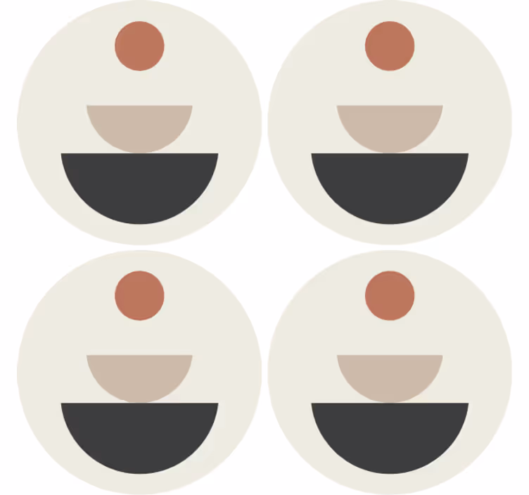 Enge onderzetters gelaagde cirkelvormen - TenStickers