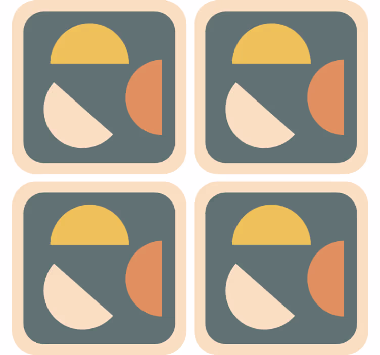 Enge onderzetters geometrische kleurenvormen - TenStickers