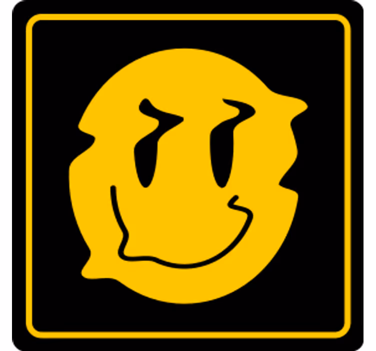 Enge onderzetters smiley gezicht icoon - TenStickers