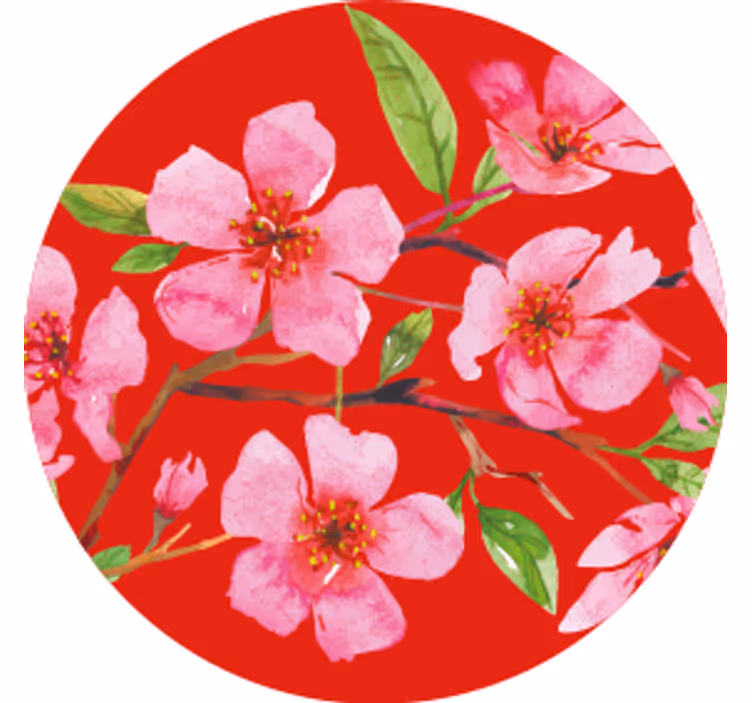 Onderzetters bloesem in floral pink - TenStickers