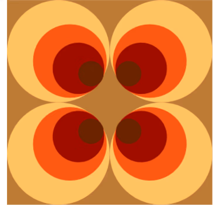 Onderzetters circulaire warme gradientpatroon - TenStickers