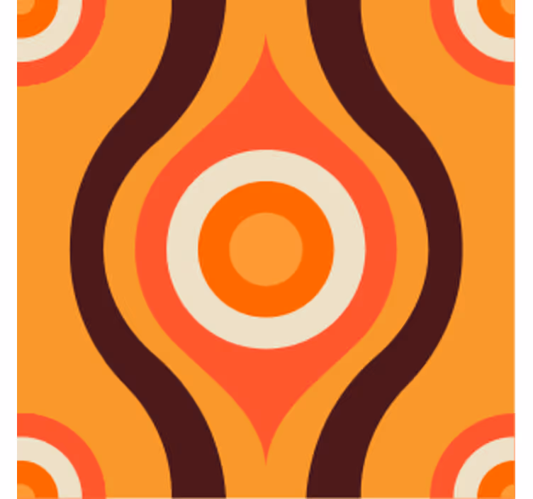 Enge onderzetters retro circulair patroon - TenStickers