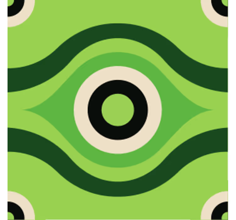 Onderzetters golvend groen patroon - TenStickers