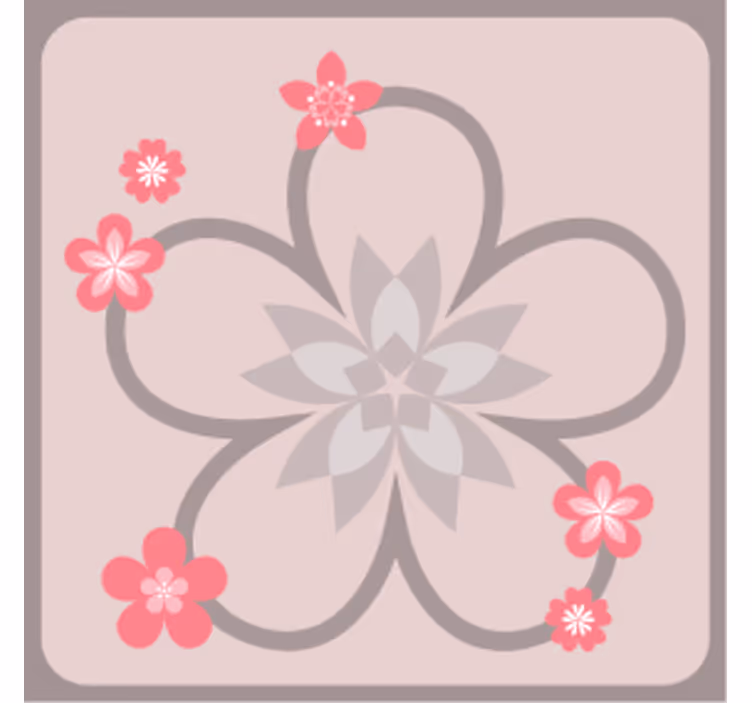 Moderne onderzetters bloemig elegant patroon - TenStickers