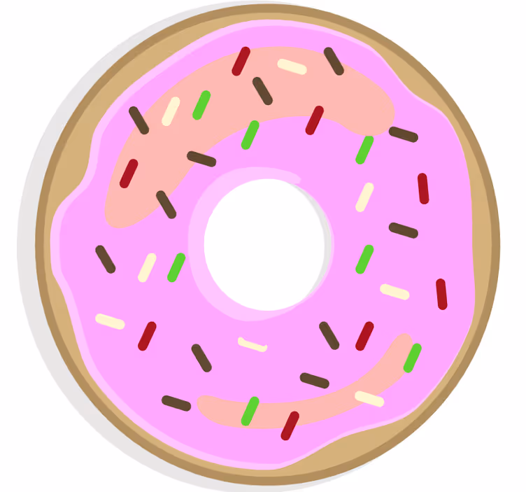 Enge onderzetters pink frosted dessert - TenStickers