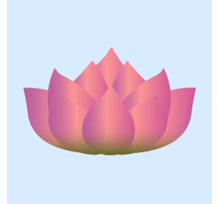 Enge onderzetters lotusbloem in bloei - TenStickers