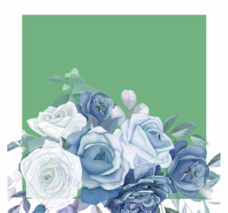Elegant bloemstuk onderzetters bruiloft - TenStickers