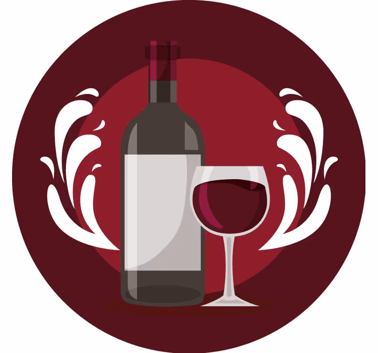Bier onderzetters fles en glas - TenStickers