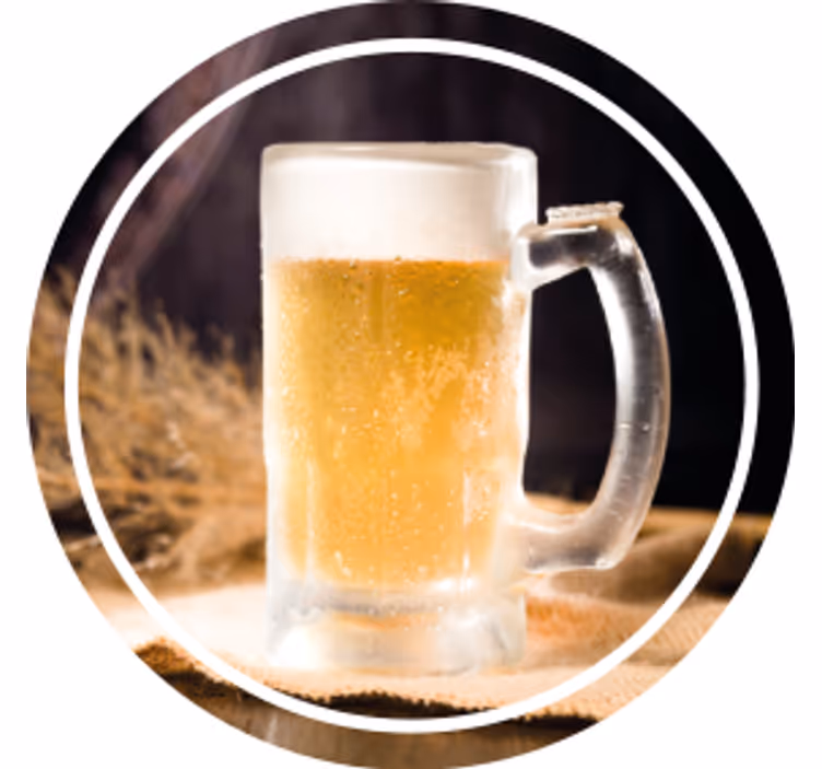 Bier onderzetters met gekoeld glas en schuim - TenStickers