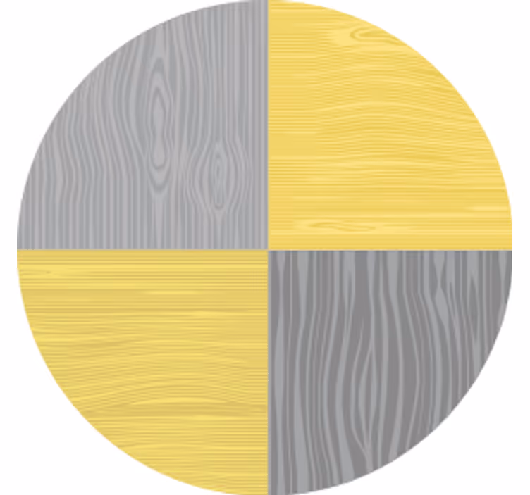 Onderzetters houten nerf cirkelpatroon - TenStickers