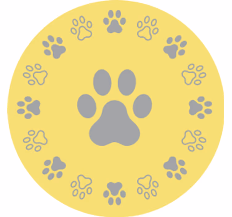 Moderne onderzetters met pootafdrukken patroon - TenStickers