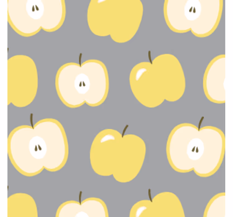 Enge onderzetters geel appelpatroon - TenStickers