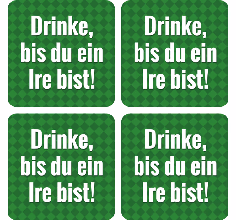 Bier onderzetters groene ruit citaten - TenStickers
