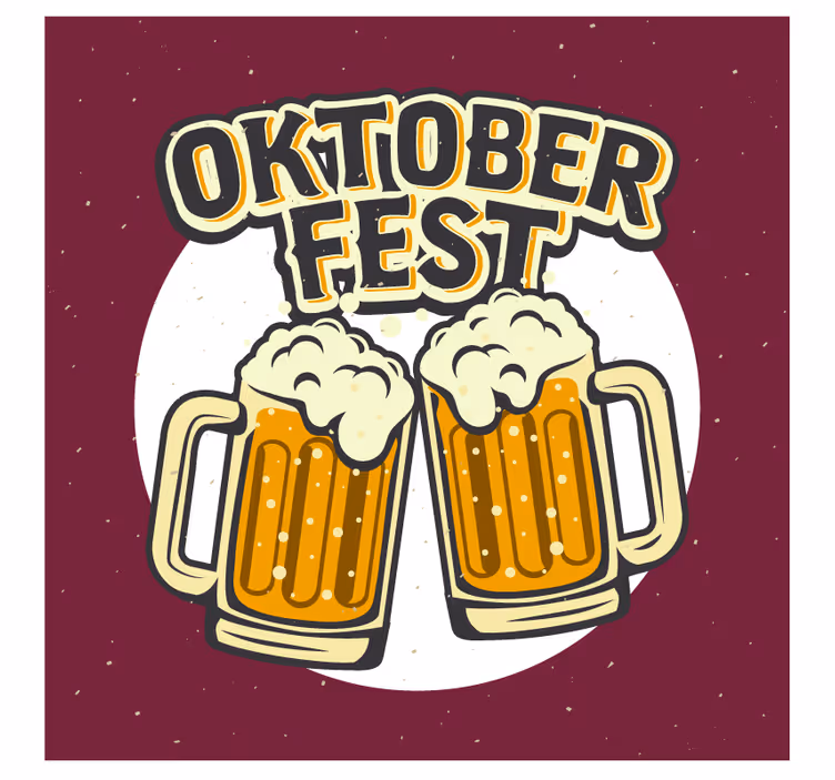 Bier onderzetters vrolijke bier mokken - TenStickers