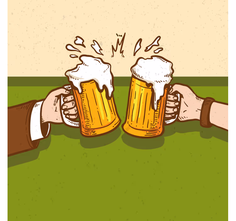 Bier onderzetters voor klinkende bierpullen - TenStickers