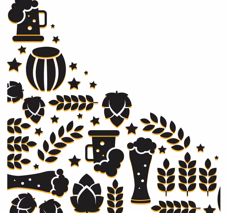 Bier onderzetters bier elementen samenstelling - TenStickers