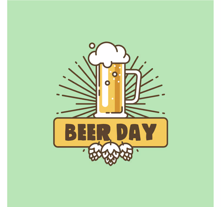 Bier onderzetters bierpul viering - TenStickers