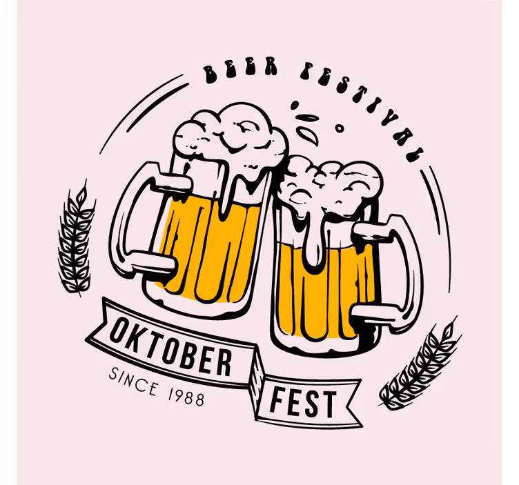 Bier onderzetters oktoberfest proost - TenStickers