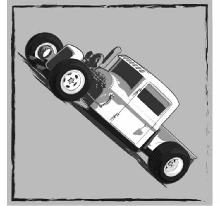 Enge onderzetters tijdloze hot rod afbeelding - TenStickers