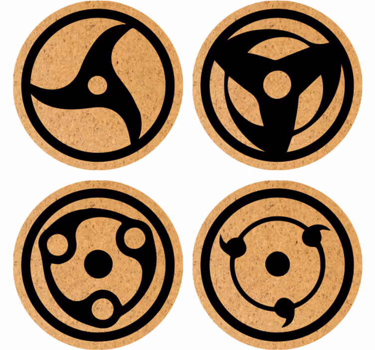 Enge onderzetters abstracte circulaire patronen - TenStickers