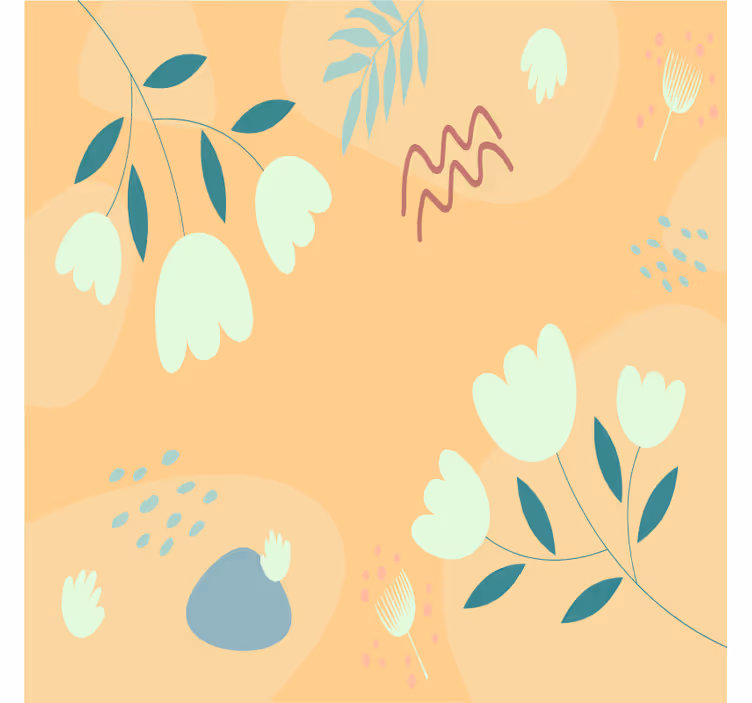 Moderne onderzetters met bloemminimalistische patronen - TenStickers