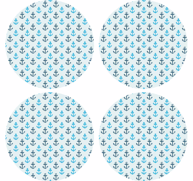 Onderzetters met ankerpatroon motief - TenStickers