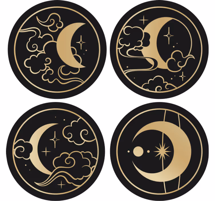 Enge onderzetters met hemelse ma patterns - TenStickers