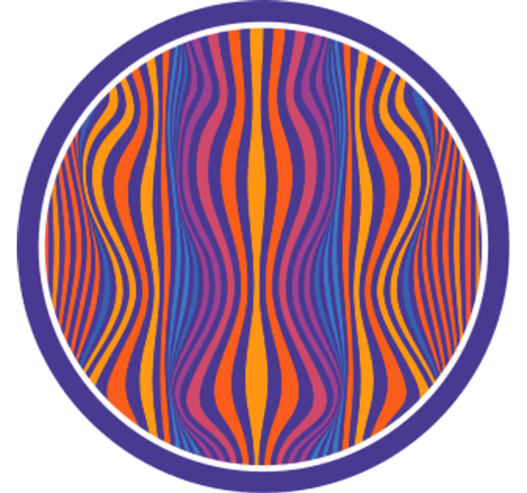 Onderzetters met een levendig golvend patroon - TenStickers