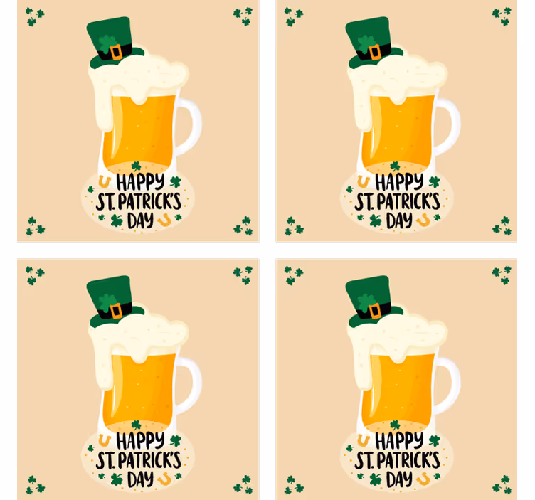 Bier onderzetters feestelijke biermok - TenStickers