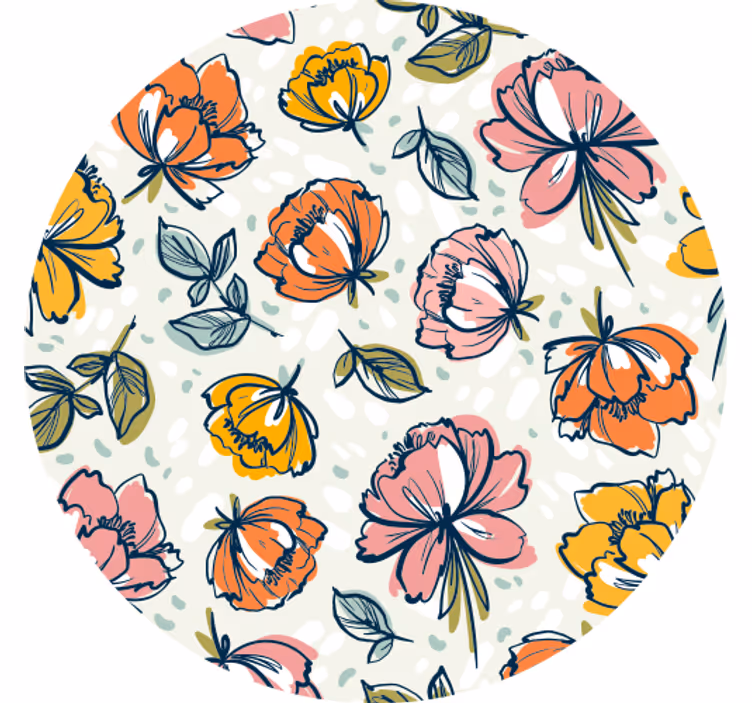 Moderne onderzetters botanische print stijl - TenStickers